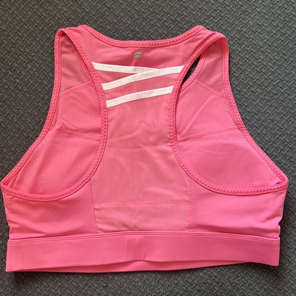 FABLETICS Trinity High Impact Sports Bra in Pink Rouge - Picture 2 of 11
